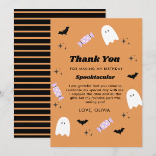 Halloween Geburtstagskarte Dankeskarte