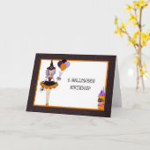 Halloween Geburtstagskarte Karte (Gelbe Blume)