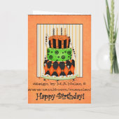 Halloween-Geburtstagskarte Karte (Rückseite)