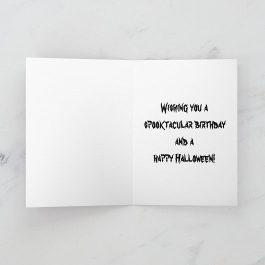 Halloween Geburtstagskarte Karte (Innenseite)