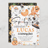 Halloween-Geburtstagskfeier Einladung (Vorne/Hinten)