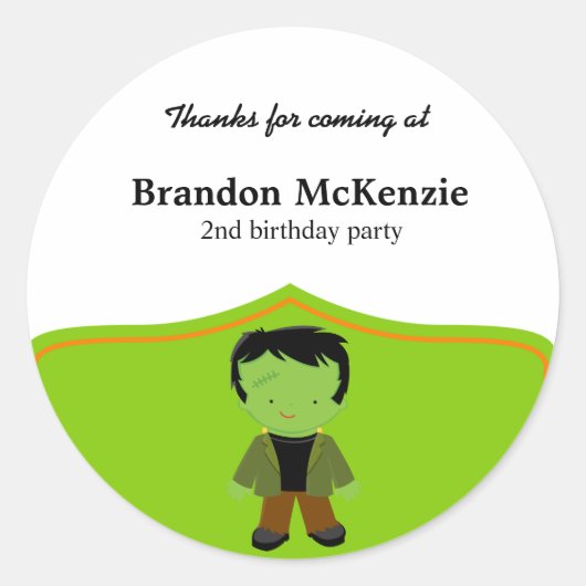 Halloween-Geburtstagskostüm Runder Aufkleber (Vorderseite)