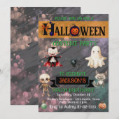 Halloween Geburtstagsparty Einladung (Vorne/Hinten)