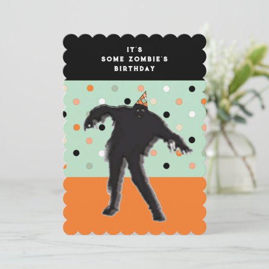 Halloween-Geburtstagsparty Einladung (Stehend Vorderseite)