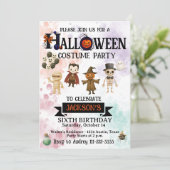 Halloween Geburtstagsparty Einladung (Stehend Vorderseite)