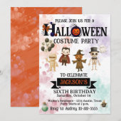 Halloween Geburtstagsparty Einladung (Vorne/Hinten)