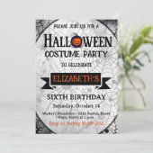 Halloween Geburtstagsparty Einladung (Stehend Vorderseite)