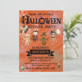 Halloween Geburtstagsparty Einladung (Stehend Vorderseite)
