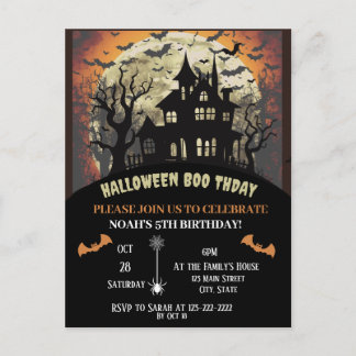 Halloween-Geburtstagsparty Einladungspostkarte