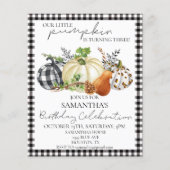 Halloween Geburtstagsparty Kids Pumpkin Kariert (Vorderseite)