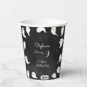 Halloween-Geburtstagsparty mit niedlichen beängsti Pappbecher (Vorderseite)