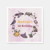 Halloween-Geburtstagsparty Napkins Serviette (Vorderseite)