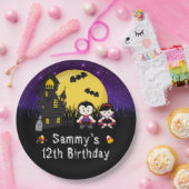 Halloween Geburtstagsparty Vampires Lila Pappteller (Party)