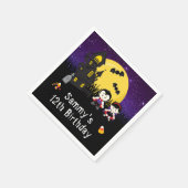 Halloween Geburtstagsparty Vampires Lila Serviette (Ecke)