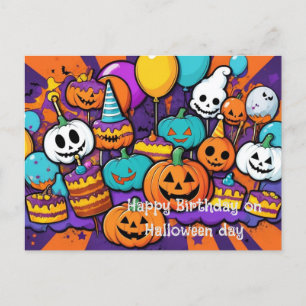 Halloween- & Geburtstagspostkarte Postkarte