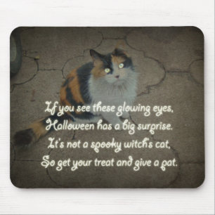 Halloween Gedicht - Calico Cat Mousepad