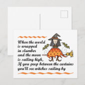 Halloween-Gedicht Postkarte (Vorne/Hinten)