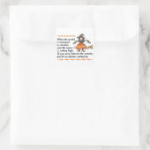 Halloween-Gedicht Quadratischer Aufkleber (Tasche)