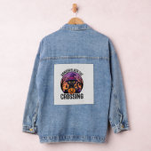 Halloween Gefahr Schwarze Katze Überquerung Jeansjacke (Hangar)