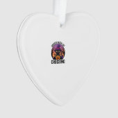 Halloween Gefahr Schwarze Katze Überquerung Ornament (Vorderseite)
