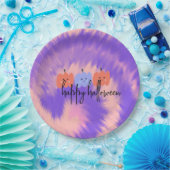 Halloween Gefärbte Krawatte Pumpkin Hand Drawing Pappteller (Party)