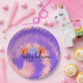 Halloween Gefärbte Krawatte Pumpkin Hand Drawing Pappteller (Party)