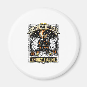 Halloween Gefühl Shirt Vintage Spukhaus Desi Magnet