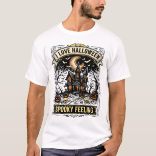 Halloween Gefühl-Shirt Vintage Spukhaus Desi T-Shirt