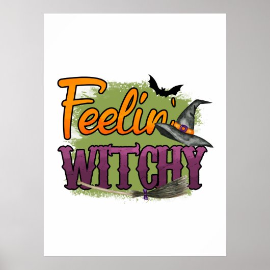 Halloween Gefühl Witchy Geburtstag Poster (Vorne)