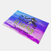 Halloween Gefühl Witchy Hexy Blue Lila Sky Fußmatte (Schrägansicht)