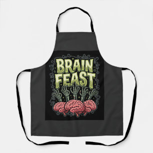 Halloween-Gehirnschmaus Zombie Hände Vektor Design Schürze