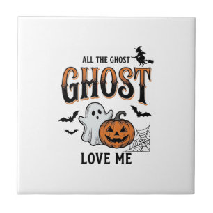 Halloween-Geist Alle Geister lieben mich Lustig Vi Fliese