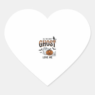 Halloween-Geist Alle Geister lieben mich Lustig Vi Herz-Aufkleber
