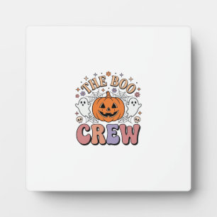 Halloween-Geist Boo Crew Niedlich Gruselig Vintage Fotoplatte