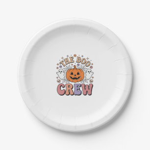 Halloween-Geist Boo Crew Niedlich Gruselig Vintage Pappteller