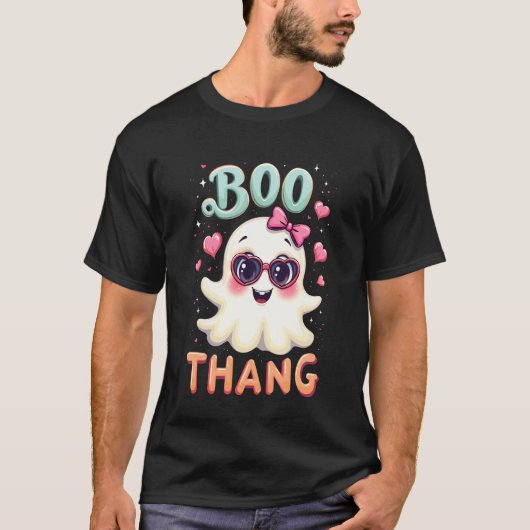 Halloween-Geist Boo Ding T-Shirt (Vorderseite)