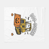 Halloween-Geist Boo Dozer Lustiger Bulldozer_1 Fleecedecke (Vorderseite (Horizontal))