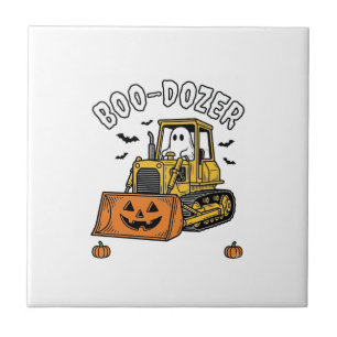 Halloween-Geist Boo Dozer Lustiger Bulldozer_1 Fliese