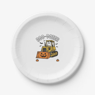 Halloween-Geist Boo Dozer Lustiger Bulldozer_1 Pappteller