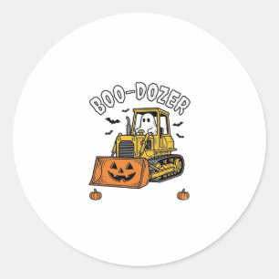 Halloween-Geist Boo Dozer Lustiger Bulldozer_1 Runder Aufkleber