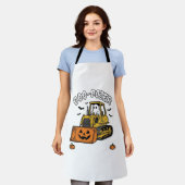 Halloween-Geist Boo Dozer Lustiger Bulldozer_1 Schürze (Getragen)