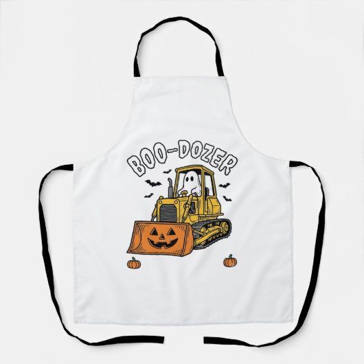Halloween-Geist Boo Dozer Lustiger Bulldozer_1 Schürze (Vorderseite)