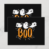 Halloween-Geist Boo Süß Postkarte (Vorne/Hinten)