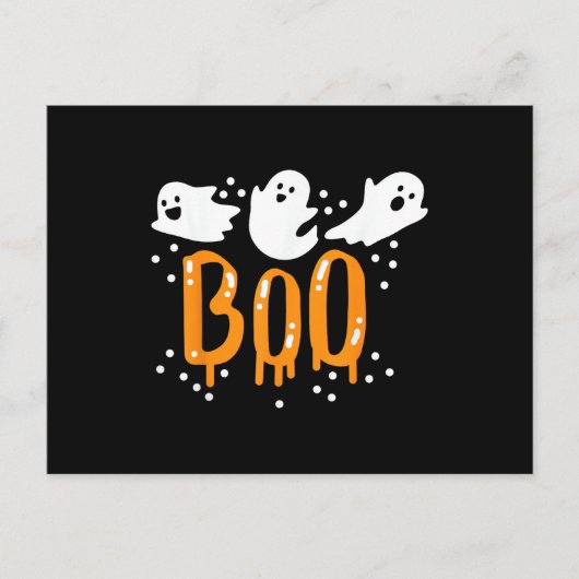 Halloween-Geist Boo Süß Postkarte (Vorderseite)