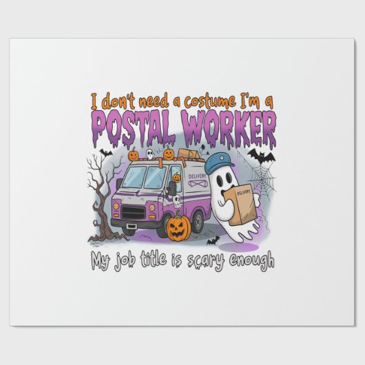 Halloween-Geist,Briefträger Geschenkpapier (Flach)