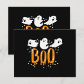 Halloween Geist Buh Süß Begleitkarte (Vorne/Hinten)