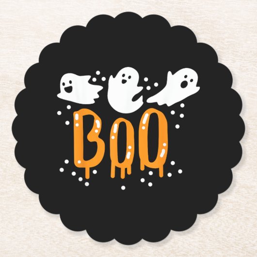 Halloween-Geist Buh Süß Untersetzer (Vorderseite)