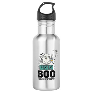 Halloween-Geist Buh Wissenschaft Lustig Vintage_1 Edelstahlflasche