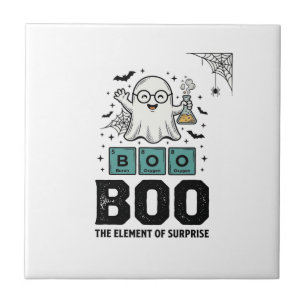 Halloween-Geist Buh Wissenschaft Lustig Vintage_1 Fliese