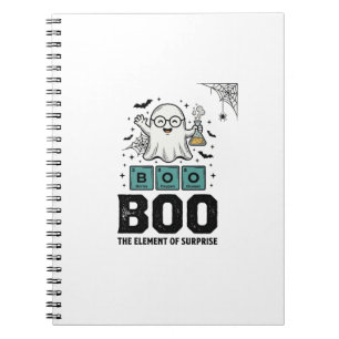 Halloween-Geist Buh Wissenschaft Lustig Vintage_1 Notizblock